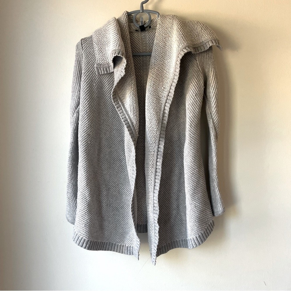 Ann Taylor Open Front Waterfall Cardigan Wool Blend Small - fits extra small